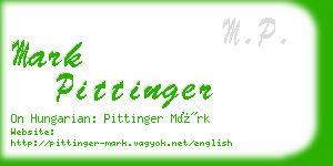 mark pittinger business card